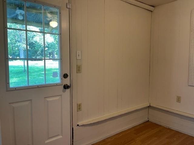 entryway featuring light wood-style floors