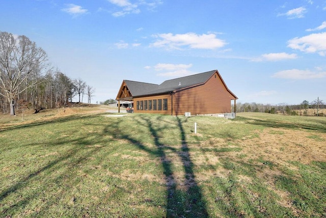 exterior space featuring a lawn