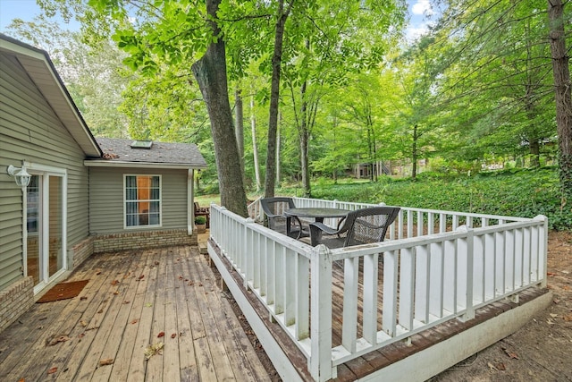 view of wooden terrace