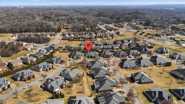 bird's eye view featuring a residential view