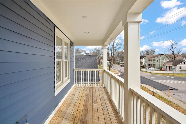 balcony featuring a residential view