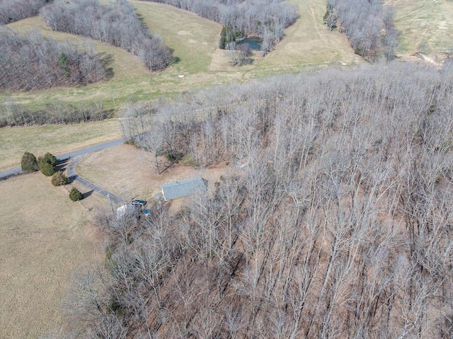 aerial view with a rural view