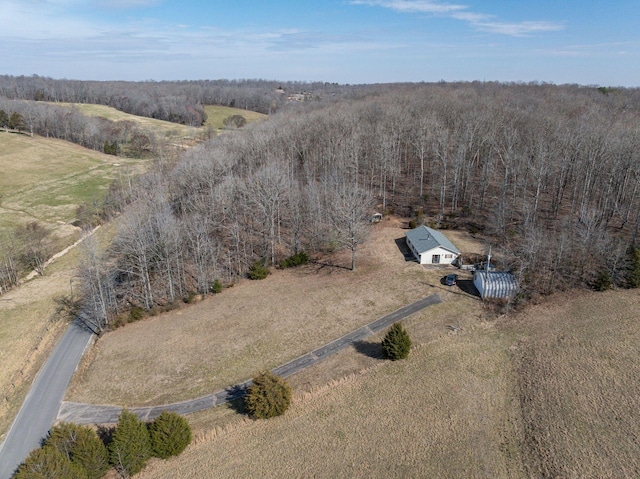 bird's eye view featuring a rural view