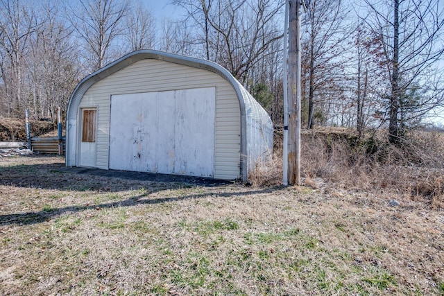 view of shed