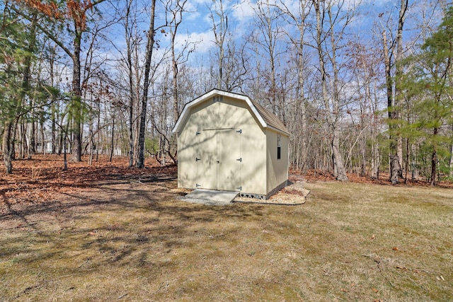 view of shed