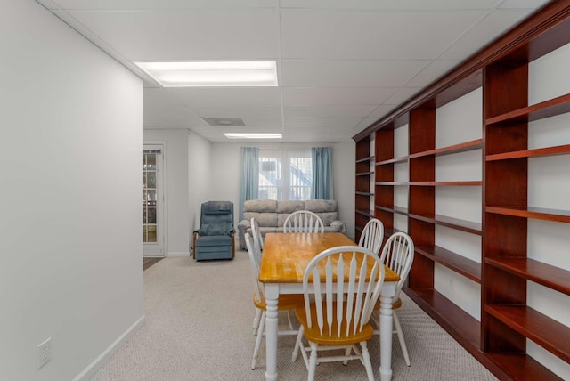 6545 Chessington Dr, Nashville, TN 37221 - carpeted dining area featuring a paneled ceiling and baseboards
