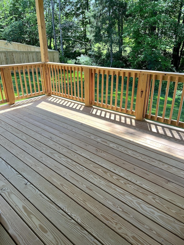 wooden terrace with fence