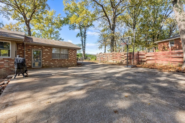 exterior space with fence