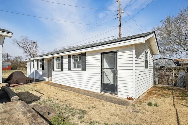 exterior space with fence