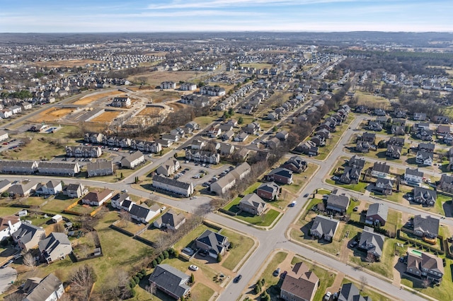 drone / aerial view with a residential view