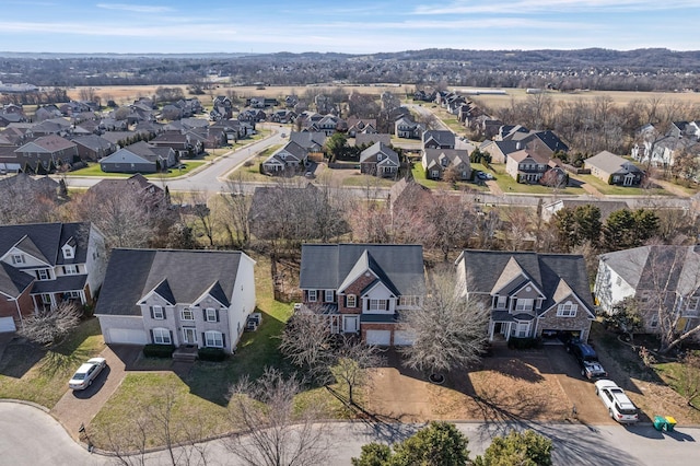 bird's eye view featuring a residential view