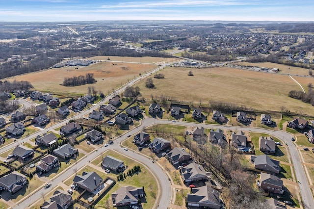 bird's eye view featuring a residential view