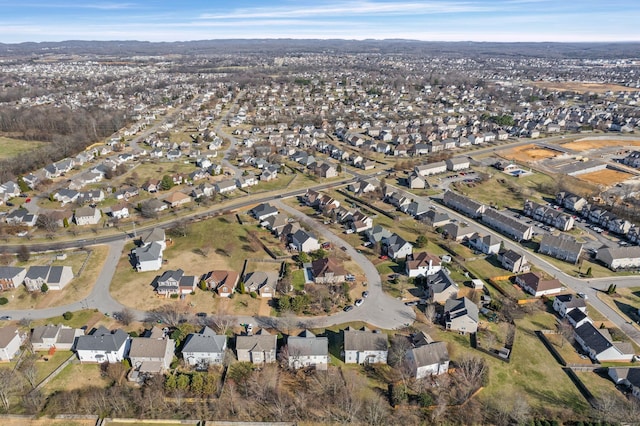 aerial view with a residential view