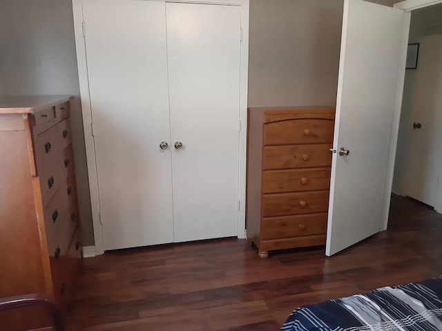 unfurnished bedroom featuring wood finished floors