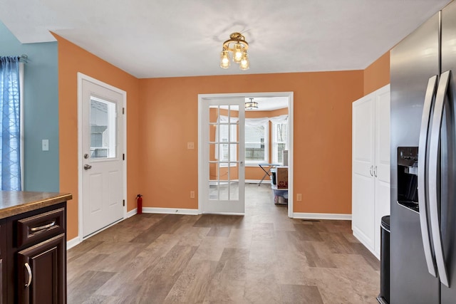 foyer with baseboards