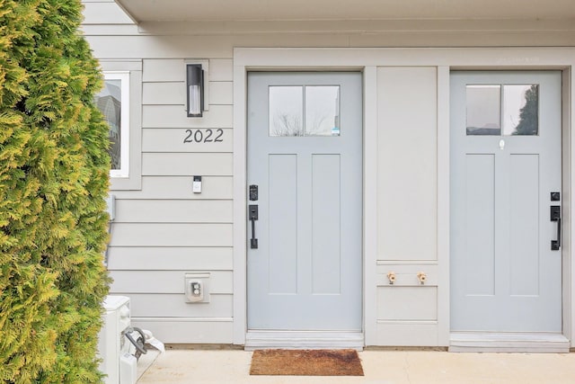 view of doorway to property