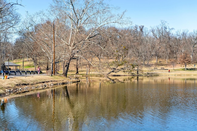 water view featuring a gazebo