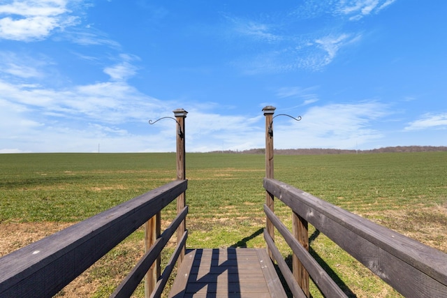 exterior space featuring a rural view