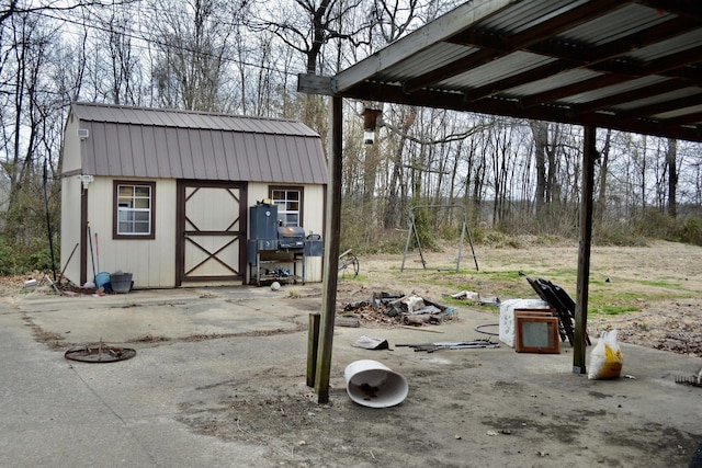 view of shed