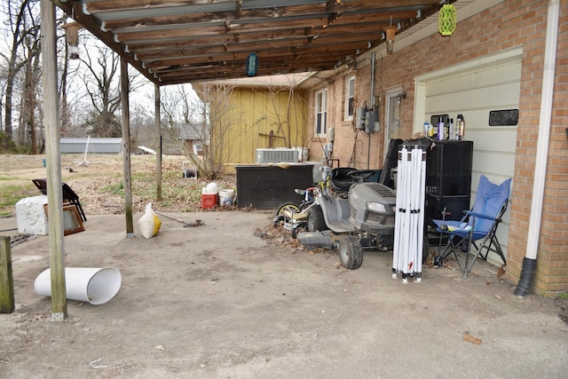 view of patio / terrace featuring central AC unit