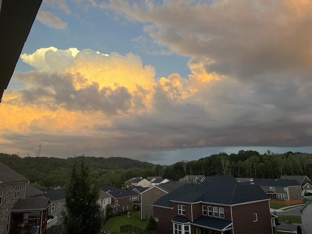 mountain view featuring a residential view