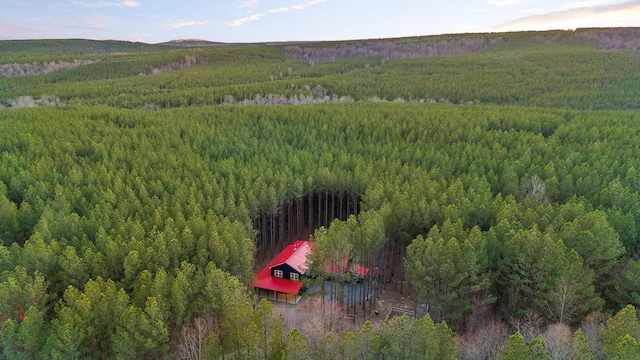 drone / aerial view with a view of trees