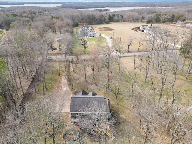 bird's eye view with a rural view