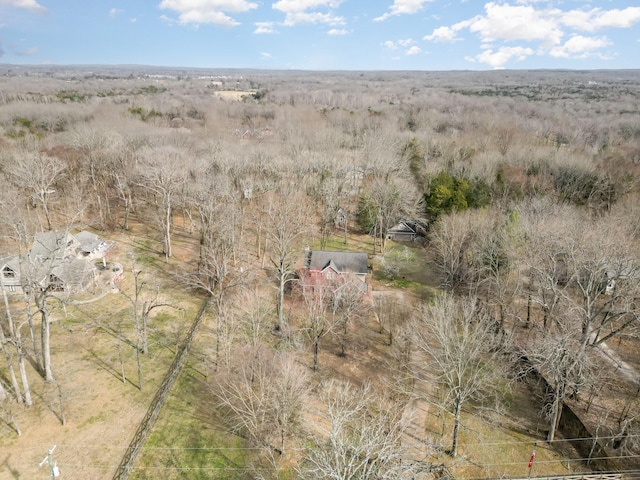 birds eye view of property featuring a rural view