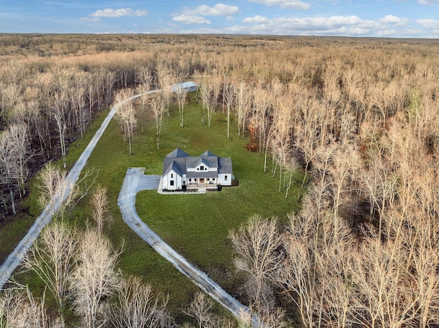 bird's eye view with a rural view