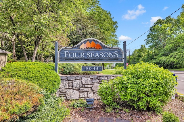 view of community sign