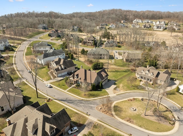 aerial view featuring a residential view