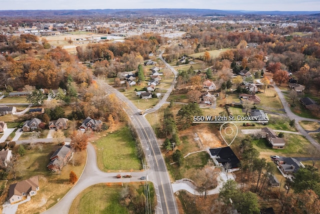 aerial view featuring a residential view