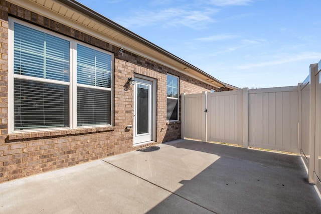 view of patio with fence