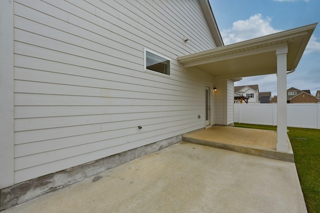 view of patio / terrace with fence