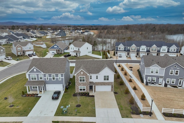 bird's eye view featuring a residential view