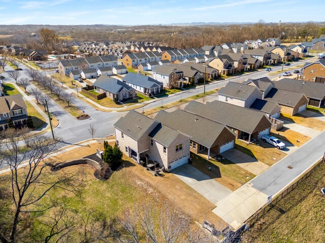 drone / aerial view with a residential view