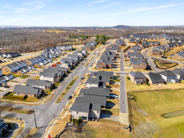 aerial view featuring a residential view