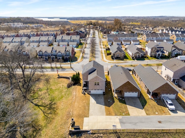 drone / aerial view with a residential view