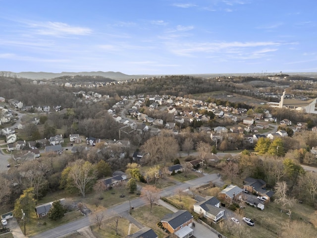 drone / aerial view with a residential view