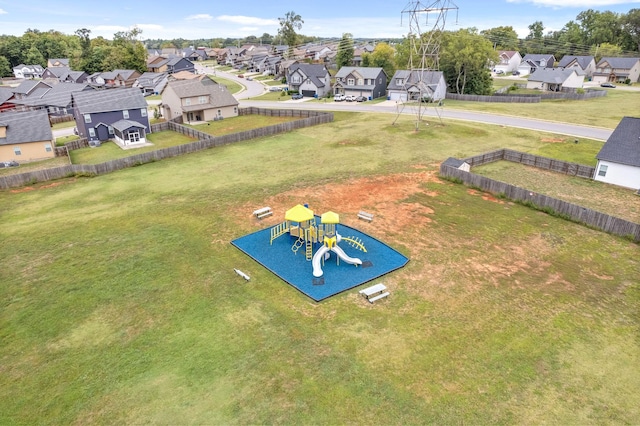 drone / aerial view featuring a residential view