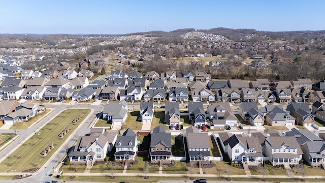 drone / aerial view with a residential view