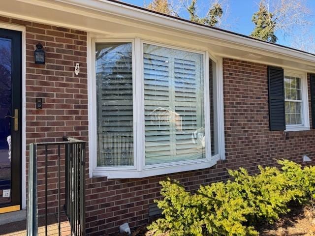 exterior details with brick siding