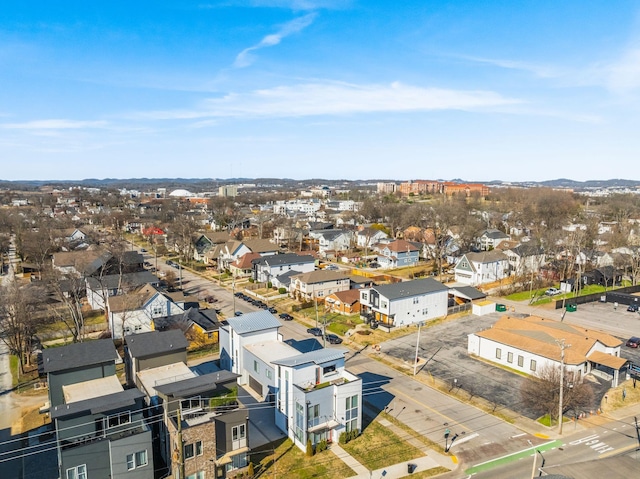 drone / aerial view with a residential view