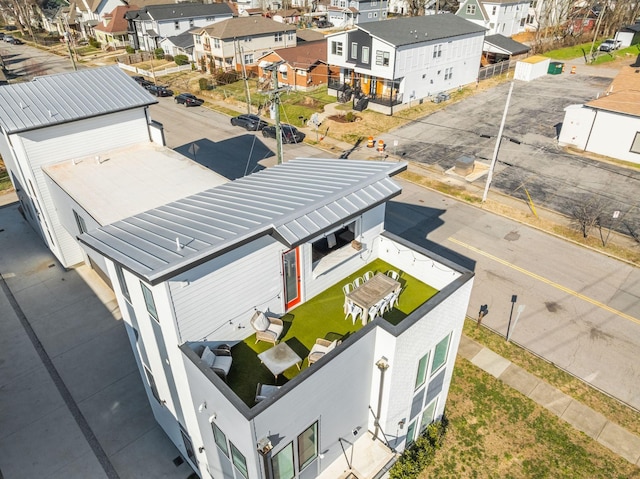 bird's eye view with a residential view