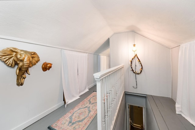interior space with lofted ceiling