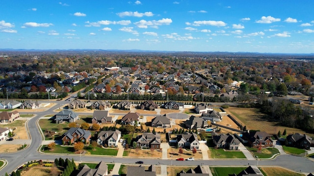 aerial view with a residential view