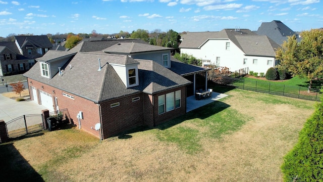 bird's eye view featuring a residential view