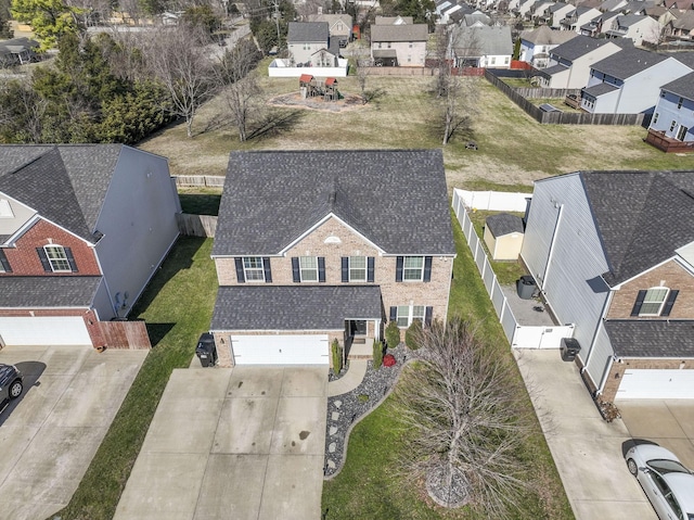 drone / aerial view featuring a residential view