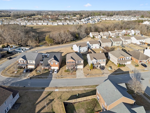 bird's eye view featuring a residential view