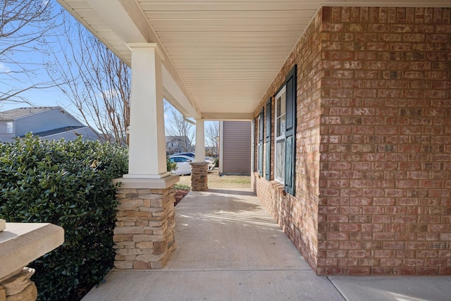 view of patio / terrace featuring covered porch